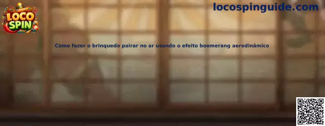 Como fazer o brinquedo pairar no ar usando o efeito boomerang aerodinâmico