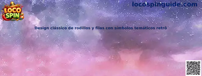 Diseño clásico de rodillos y filas con símbolos temáticos retrô